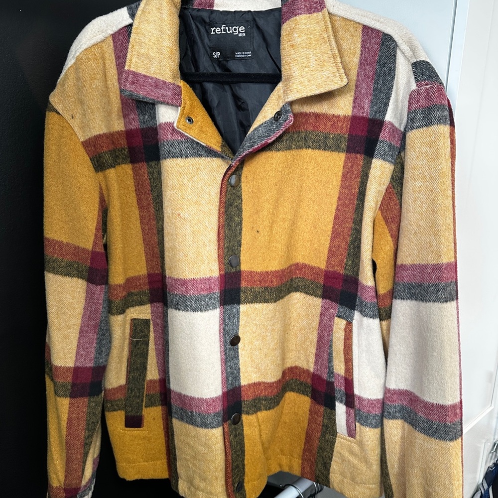 Refuge Yellow and Cream Lightweight Shirt Jacket